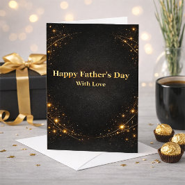 Tarjeta Elegant Gold Celestial Father’s Day Card for Dad