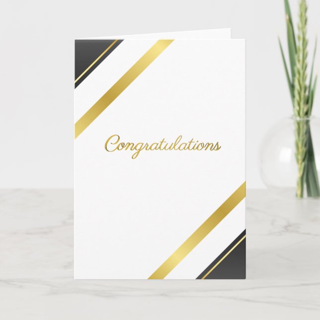 Tarjeta Elegant Gold Congratulations - Special Achievement (Anverso)