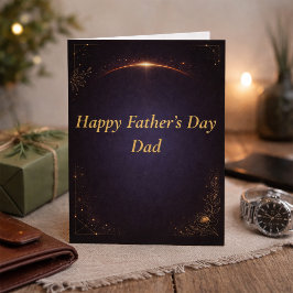 Tarjeta Elegant Gold Happy Father’s Day Card for Dad