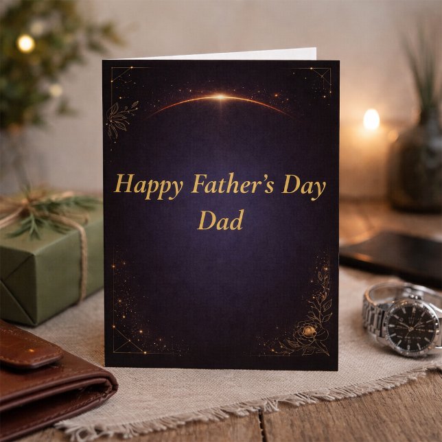 Tarjeta Elegant Gold Happy Father’s Day Card for Dad (Subido por el creador)