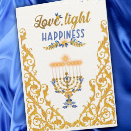 Tarjeta Elegant Hanukkah Menorah