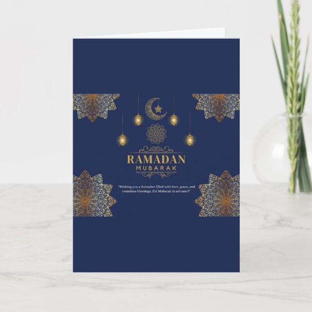 Tarjeta Elegant Lantern Glow Ramadan Greeting  (Anverso)