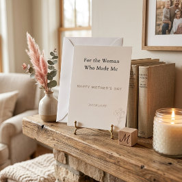 Tarjeta Elegant Mother's Day Card | Minimal Floral Greetin