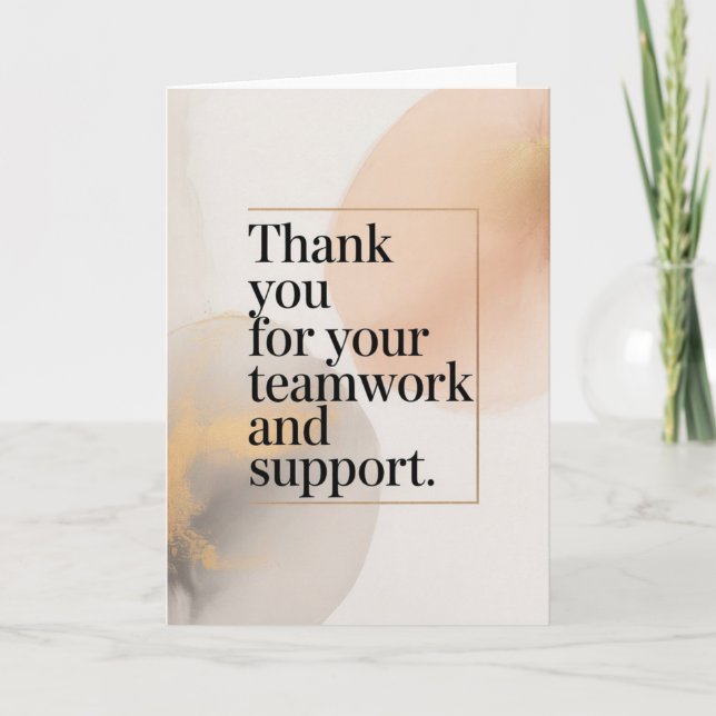 Tarjeta Elegant Thank You Card for Coworker (Anverso)