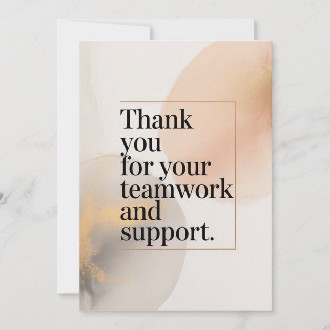 Tarjeta Elegant Thank You Card for Coworker (Anverso)