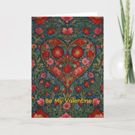 Tarjeta Elegant Victorian Valentines Day heart design