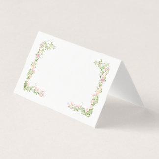 Tarjeta Elegant Watercolor Floral Wedding Blank Place Card