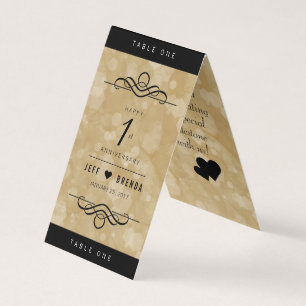 Tarjeta Elegante 1er aniversario de Boda de papel