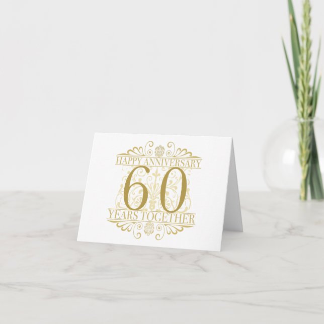 Tarjeta Elegante 60° aniversario (Anverso)