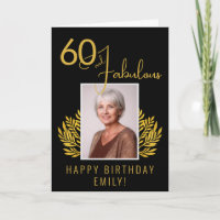 Elegante 60 y Fabulosas Ramas 60 Cumpleaños Foto