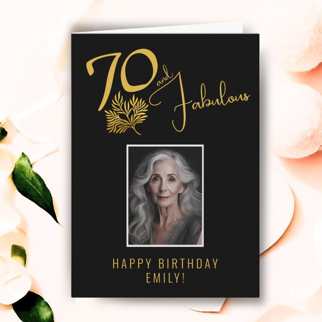 Tarjeta Elegante 70 y fabulosas pelucas 70º cumpleaños fot (Subido por el creador)