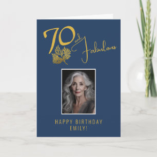 Tarjeta Elegante 70 y Fabulosas Ramas 70 Cumpleaños Foto