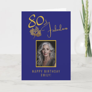 Tarjeta Elegante 80 y Fabulosas Ramas 80 Cumpleaños Foto