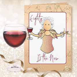 Tarjeta Elegante 80 y fabuloso Rosa de oro Personalizado C