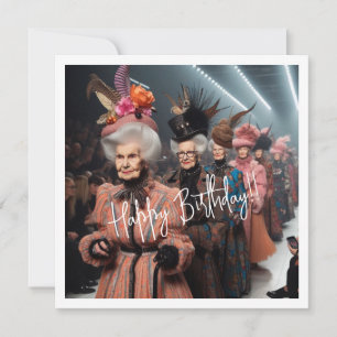Tarjeta Elegante abuela, feliz cumpleaños