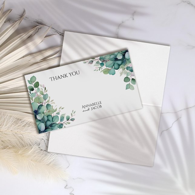 Tarjeta Elegante acuarela deja carta de agradecimiento (Subido por el creador)