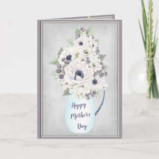 Tarjeta Elegante acuarela floral en el Día de la Madre Lav