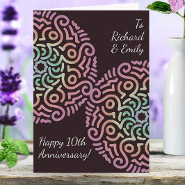 Tarjeta Elegante aniversario Boda del Boho Rojo Mandala