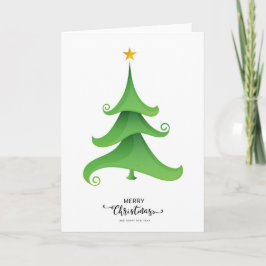 Tarjeta Elegante árbol de navidad Minimalista moderno