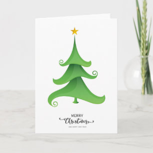 Tarjeta Elegante árbol de navidad Minimalista moderno