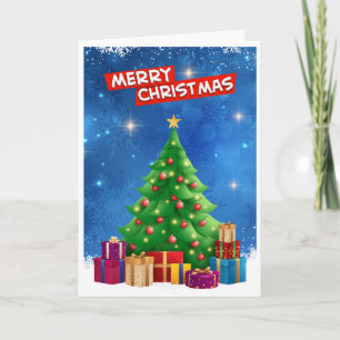Tarjeta Elegante árbol de Navidad no fotográfico de moda d