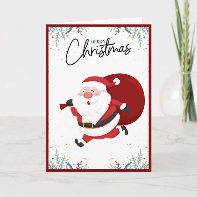 Tarjeta Elegante árbol de Navidad no fotográfico de moda d (Anverso)