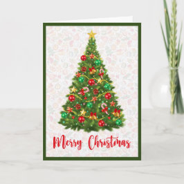 Tarjeta Elegante árbol de Navidad no fotográfico de moda d