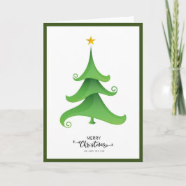 Tarjeta Elegante árbol de Navidad no fotográfico de moda d