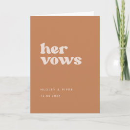 Tarjeta Elegante azúcar marrón retro Su promete boda