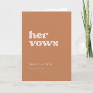 Tarjeta Elegante azúcar marrón retro Su promete boda