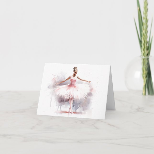 Tarjeta Elegante bailarín de ballet BLANK (Anverso)