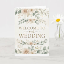 Elegante Bienvenida Floral Acuarela para Boda
