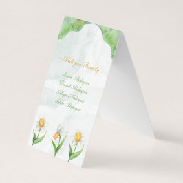 Tarjeta Elegante Boda de Flores Narcissus