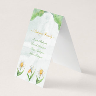 Tarjeta Elegante Boda de Flores Narcissus