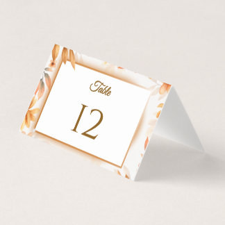 Tarjeta Elegante boda floral de otoño en acuarela