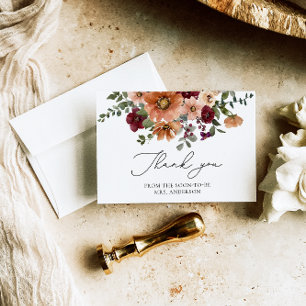 Tarjeta Elegante Caída Bridal Shower