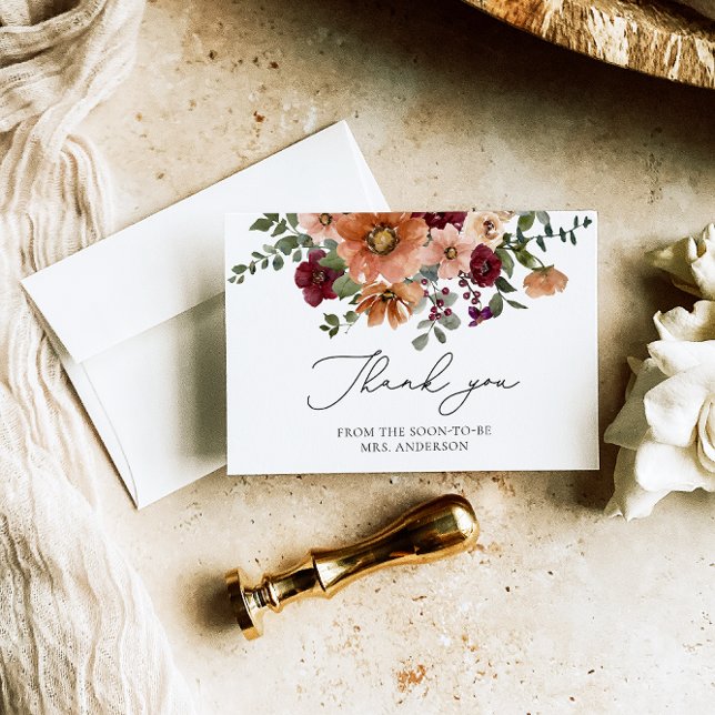 Tarjeta Elegante Caída Bridal Shower (Subido por el creador)