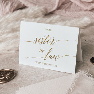 Tarjeta Elegante Caligrafía De Oro Para Mi Hermana Con Tar
