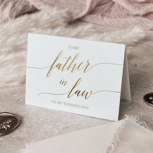 Tarjeta Elegante Caligrafía De Oro Para Mi Padre De Derech