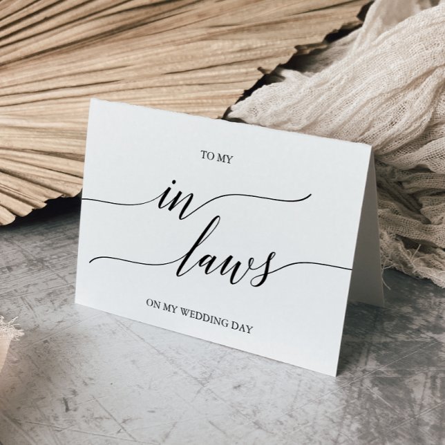 Tarjeta Elegante Caligrafía Negra A Mis Leyes (Subido por el creador)