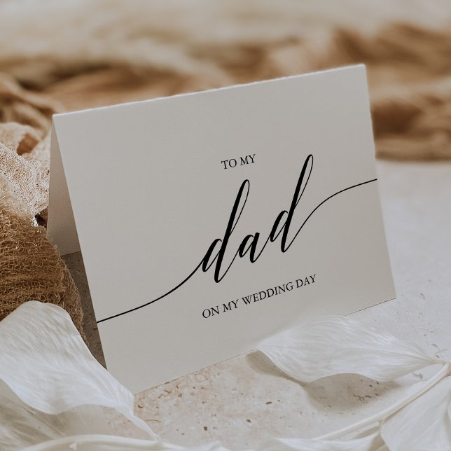 Tarjeta Elegante Caligrafía Negra Para Mi Boda Papá (Subido por el creador)
