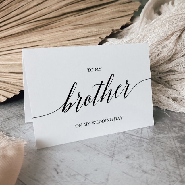 Tarjeta Elegante Caligrafía Negra Para Mi Hermano (Subido por el creador)