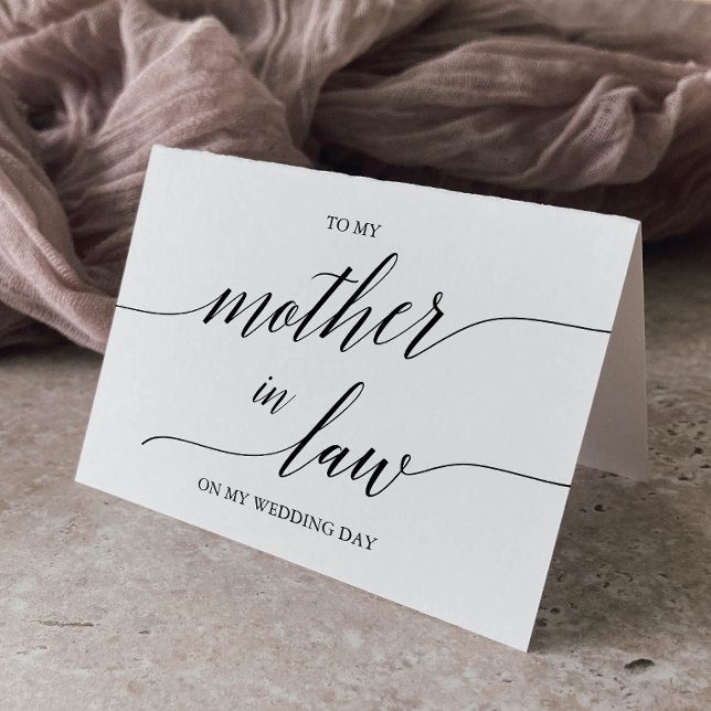 Tarjeta Elegante Caligrafía Negra Para Mi Madre En Derecho (Subido por el creador)