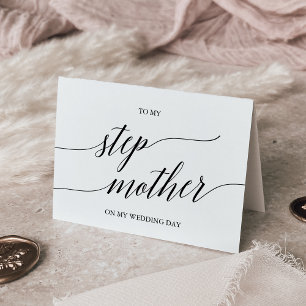 Tarjeta Elegante Caligrafía Negra Para Mi Madretera