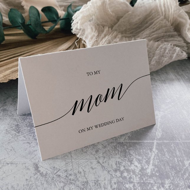 Tarjeta Elegante Caligrafía Negra Para Mi Mamá Boda (Subido por el creador)