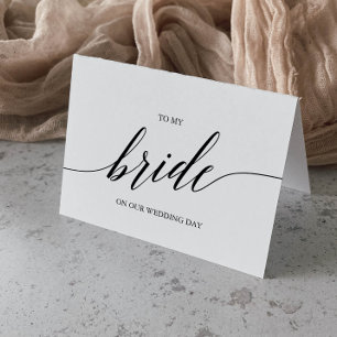 Tarjeta Elegante Caligrafía Negra Para Mi Novia