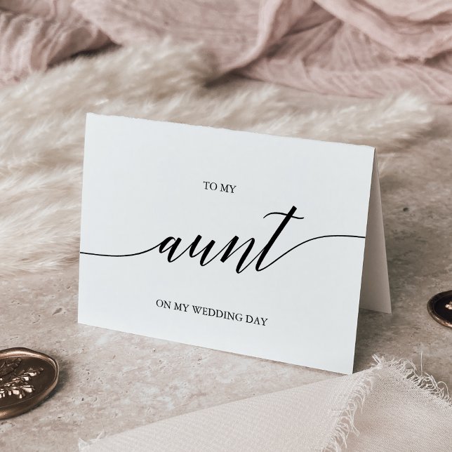 Tarjeta Elegante caligrafía negra para mi tía (Subido por el creador)
