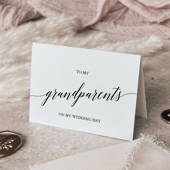 Tarjeta Elegante Caligrafía Negra Para Mis Abuelos (Subido por el creador)