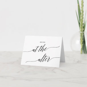 Tarjeta Elegante Caligrafía Negra Te Ve En El Alter