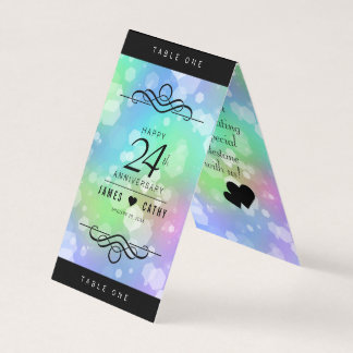 Tarjeta Elegante celebración del 24° Aniversario del Boda